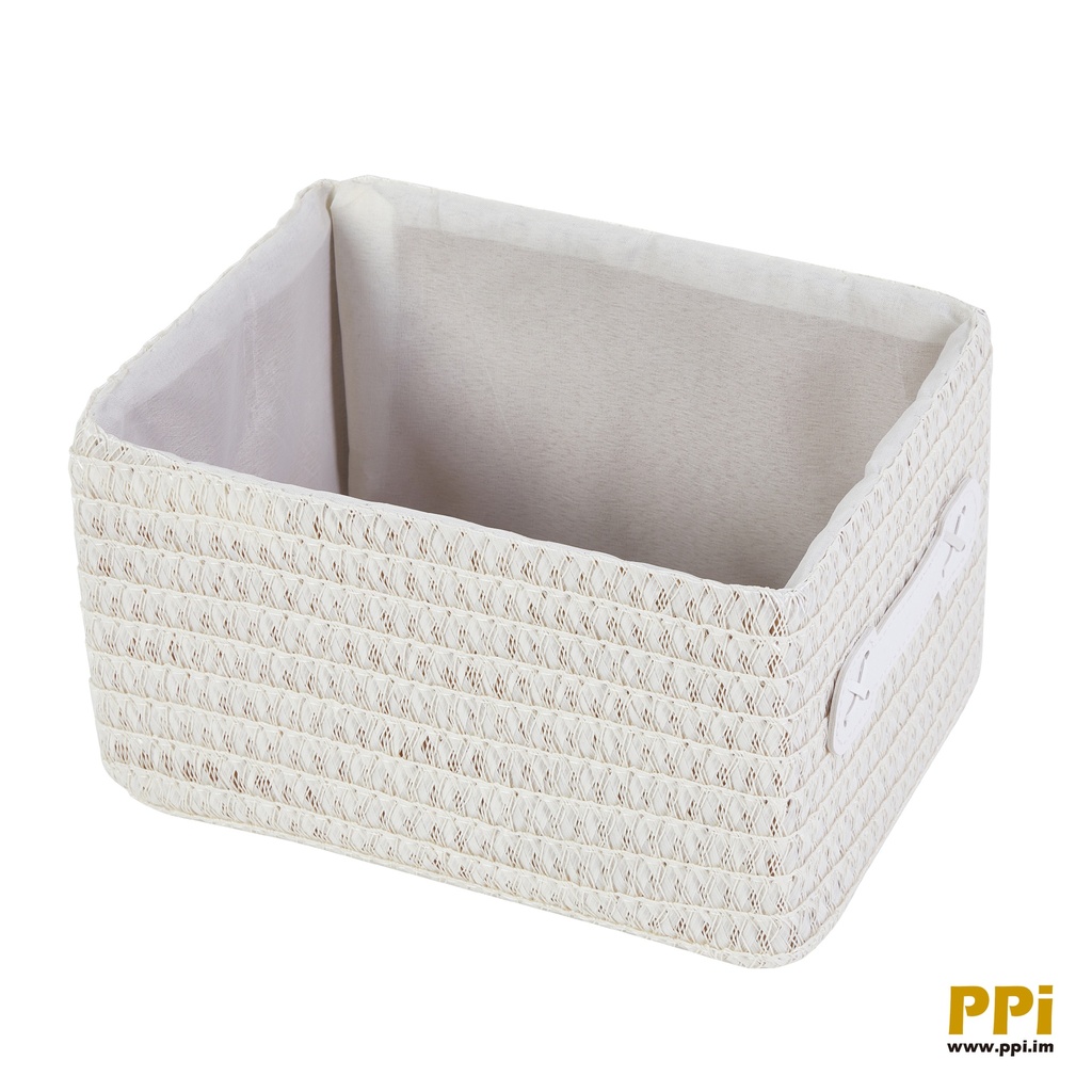 faux rattan storage box