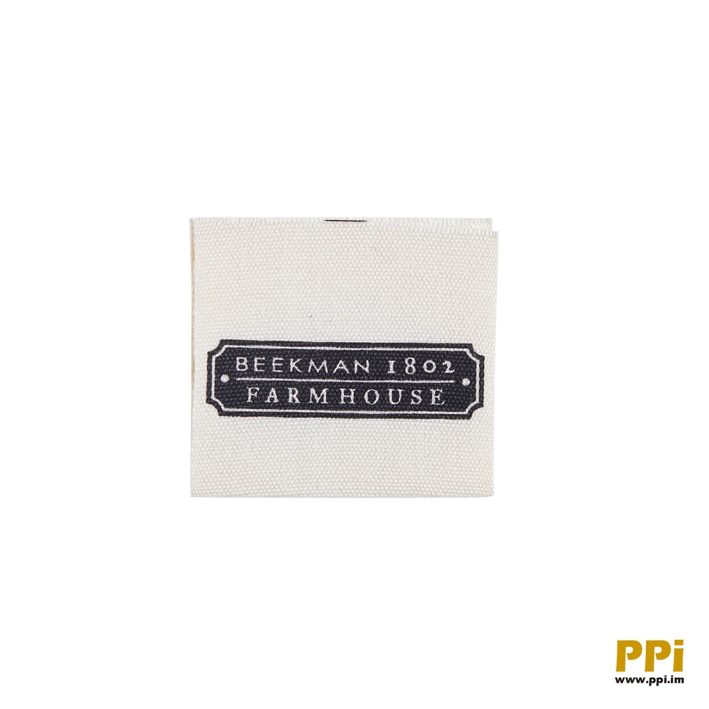 BEEKMAN cotton printed brand label